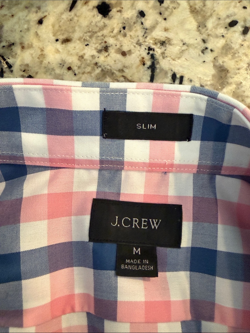 J. Crew Slim Button-Down in Pink and Blue Gingham